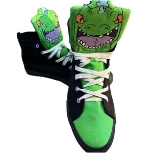 Rugrats Reptar Mens High Top Sneakers Size 13 Green Black Viacom 2018 90s Retro